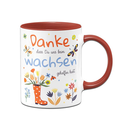 Bild: Tasse - Danke dass Du uns beim wachsen geholfen hast Geschenkidee