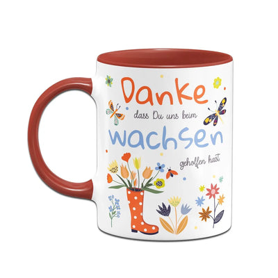 Bild: Tasse - Danke dass Du uns beim wachsen geholfen hast Geschenkidee