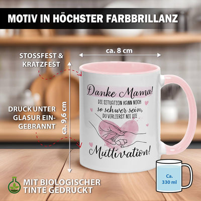 Tasse - Danke Mama! Du verlierst nie die Muttivation!