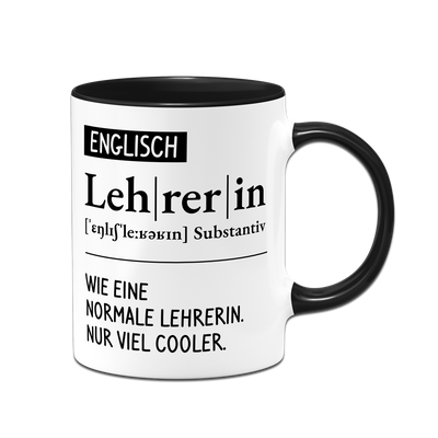 Tasse - Definition Englisch Lehrerin (kurz)
