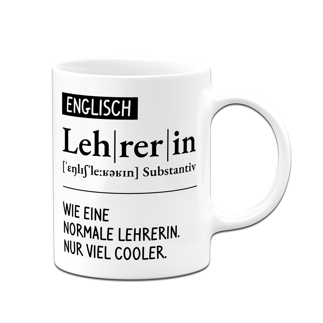 Tasse - Definition Englisch Lehrerin (kurz)