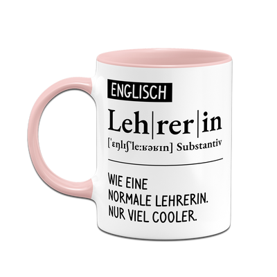 Tasse - Definition Englisch Lehrerin (kurz)
