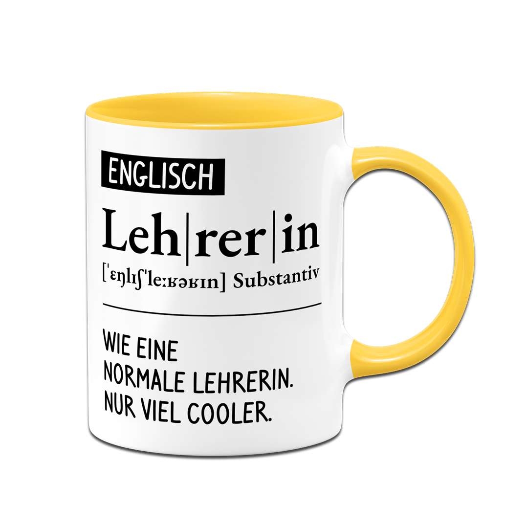 Tasse - Definition Englisch Lehrerin (kurz)