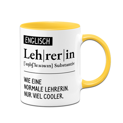 Tasse - Definition Englisch Lehrerin (kurz)
