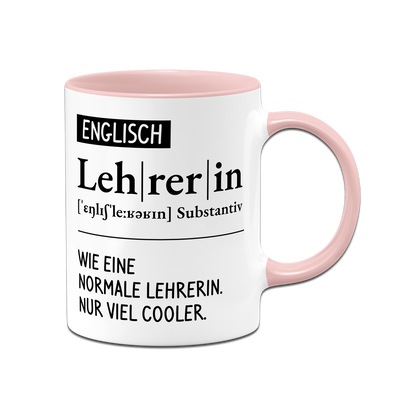 Tasse - Definition Englisch Lehrerin (kurz)
