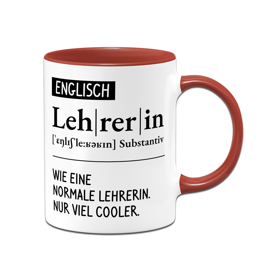 Tasse - Definition Englisch Lehrerin (kurz)