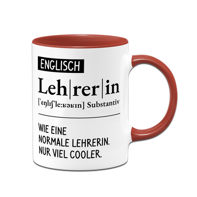 Tasse - Definition Englisch Lehrerin (kurz)