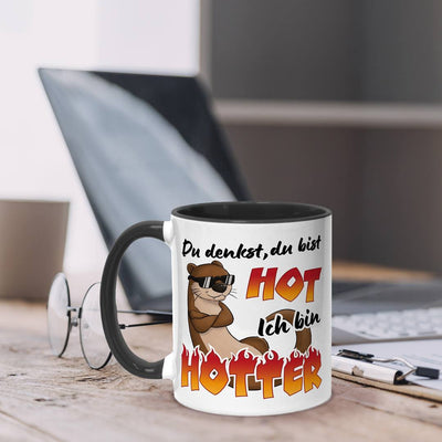Tasse - Du denkst, Du bist hot. Ich bin hOtter.