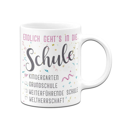 Bild: Tasse Einschulung - Endlich geht´s in die Schule Geschenkidee