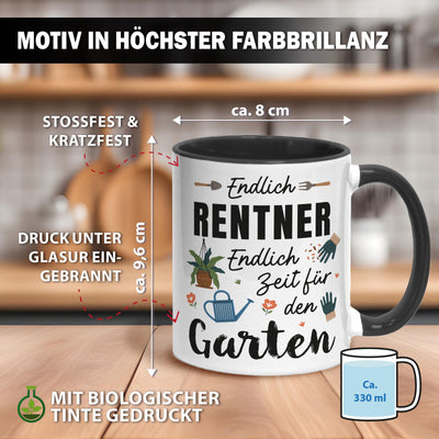 Tasse - Endlich Renter - Endlich Zeit für den Garten