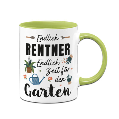 Tasse - Endlich Renter - Endlich Zeit für den Garten