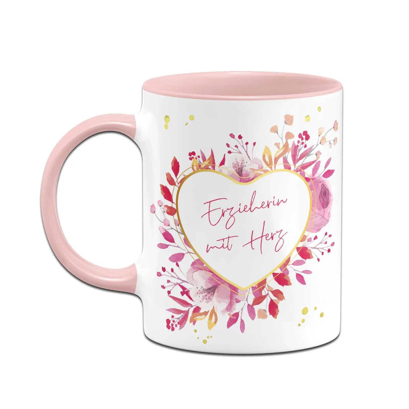 Bild: Tasse - Erzieherin mit Herz (rot umrandet) Geschenkidee