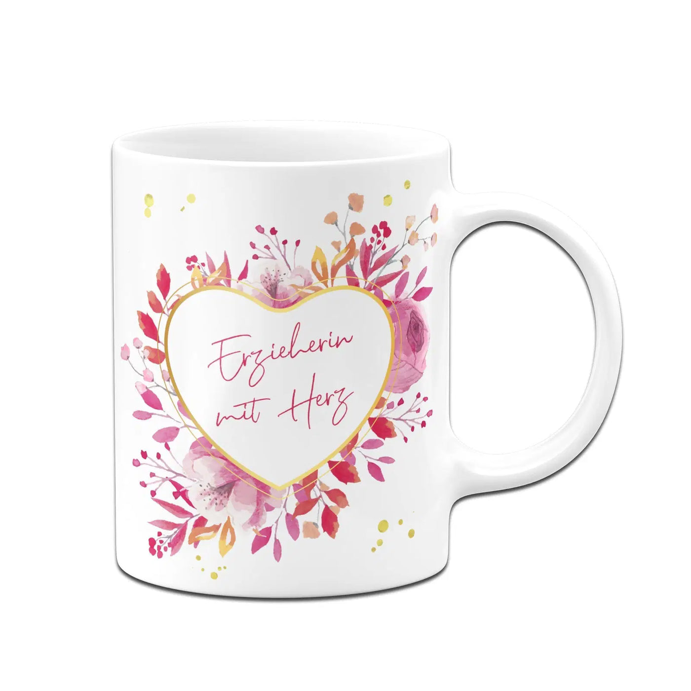 Bild: Tasse - Erzieherin mit Herz (rot umrandet) Geschenkidee