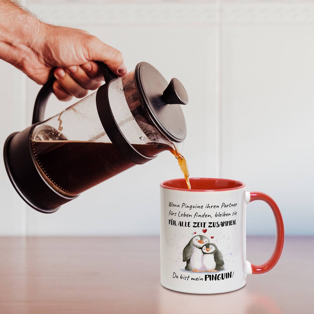 Tasse - Für alle Zeit zusammen... Du bist mein Pinguin!