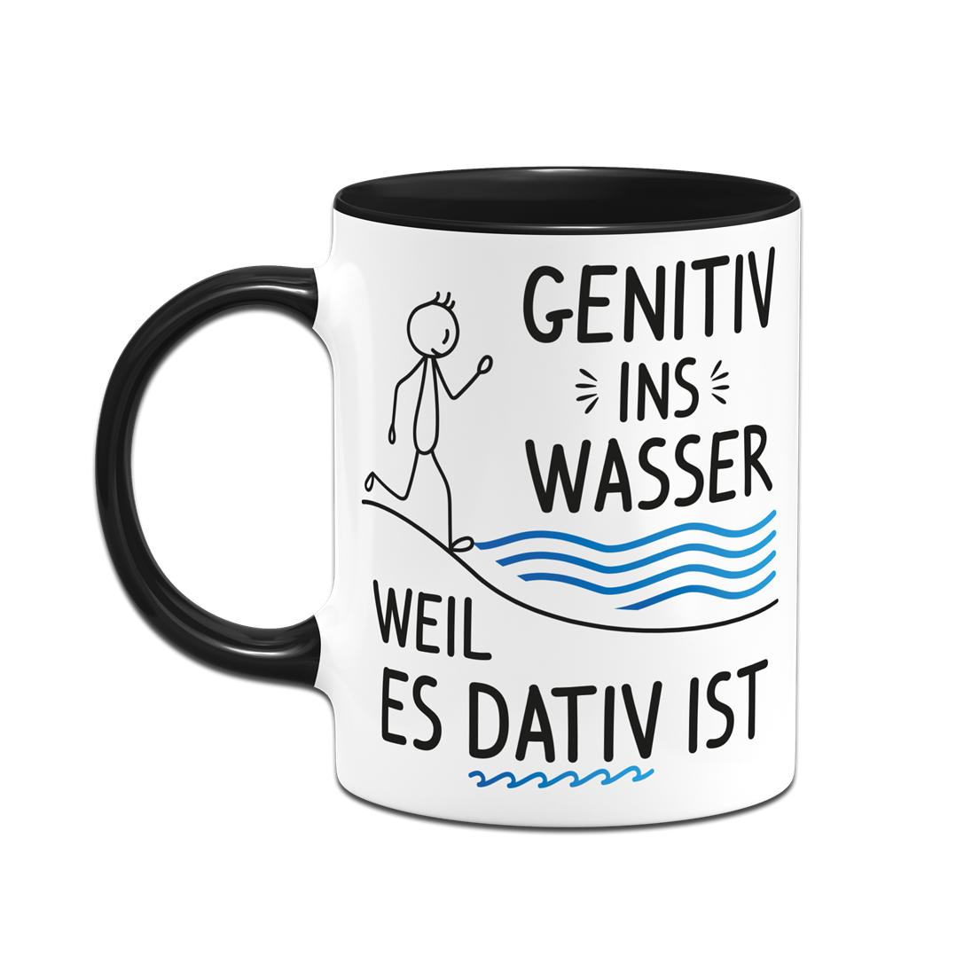 Tasse - Genitiv ins Wasser, weil es Dativ ist