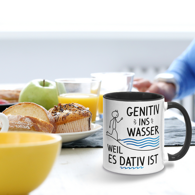 Tasse - Genitiv ins Wasser, weil es Dativ ist