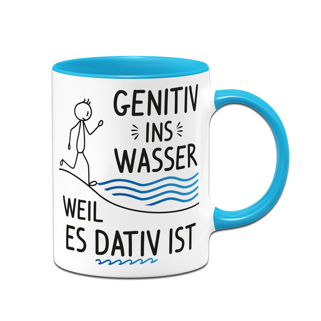 Tasse - Genitiv ins Wasser, weil es Dativ ist