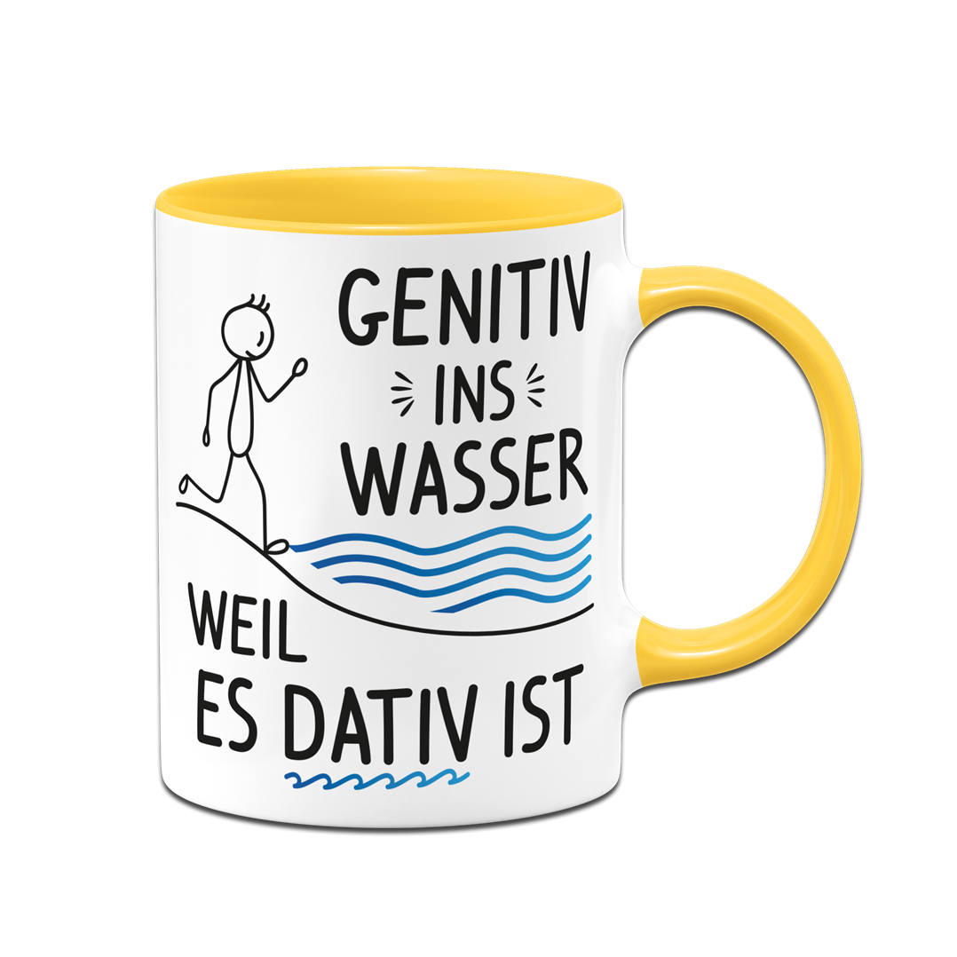 Tasse - Genitiv ins Wasser, weil es Dativ ist