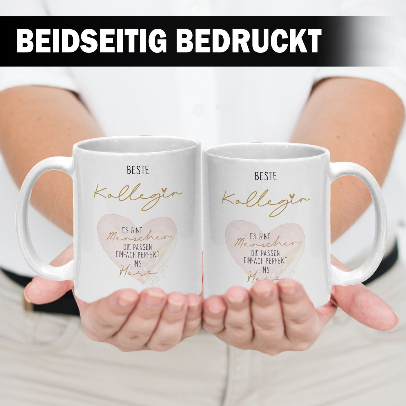 Tasse - Beste Kollegin - Es gibt Menschen die passen einfach perfekt ins Herz
