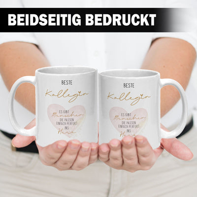 Tasse - Beste Kollegin - Es gibt Menschen die passen einfach perfekt ins Herz