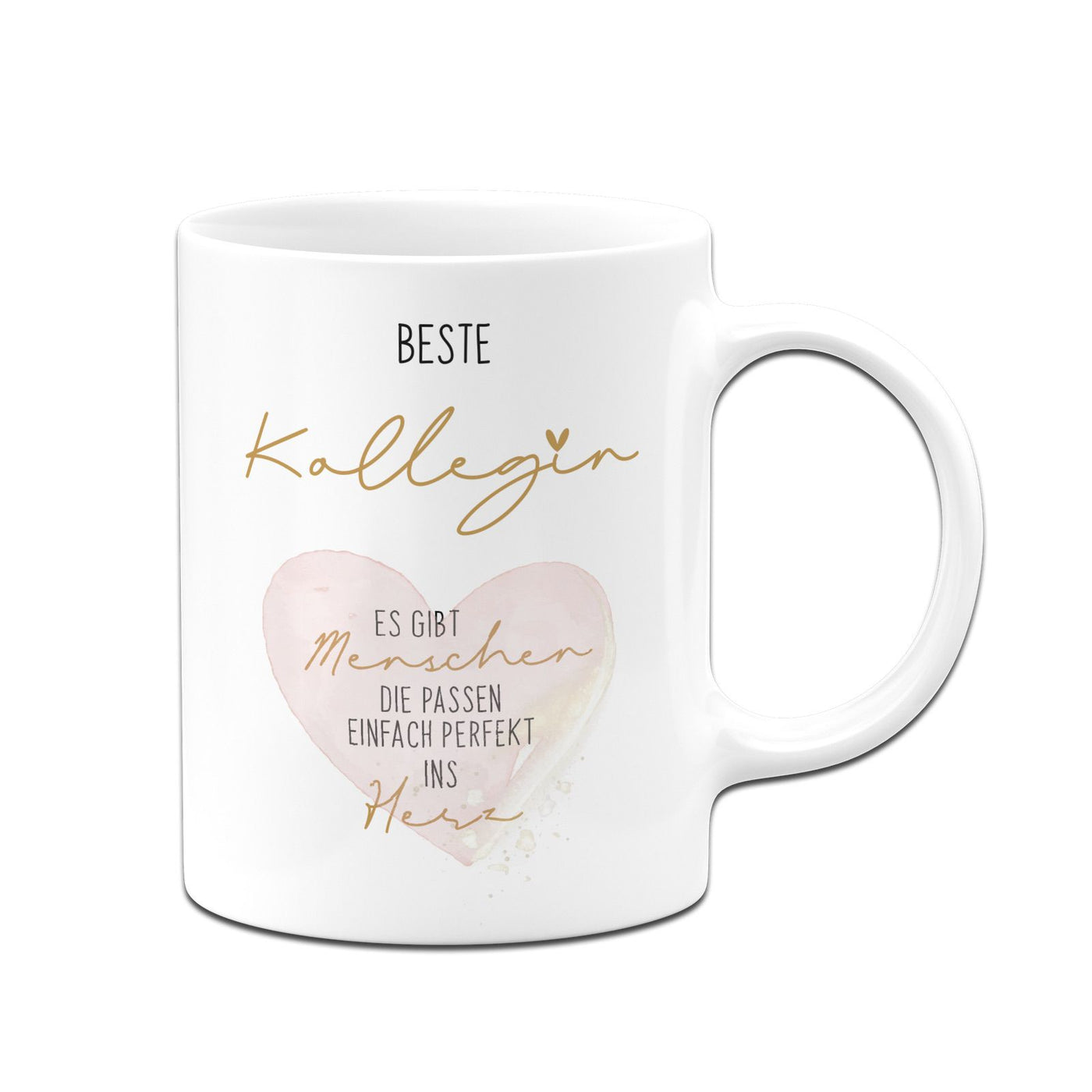 Tasse - Beste Kollegin - Es gibt Menschen die passen einfach perfekt ins Herz