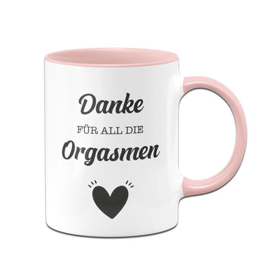 Bild: Tasse - Danke für all die Orgasmen Geschenkidee
