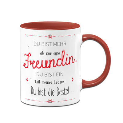 Bild: Tasse - Du bist mehr als nur eine Freundin Geschenkidee