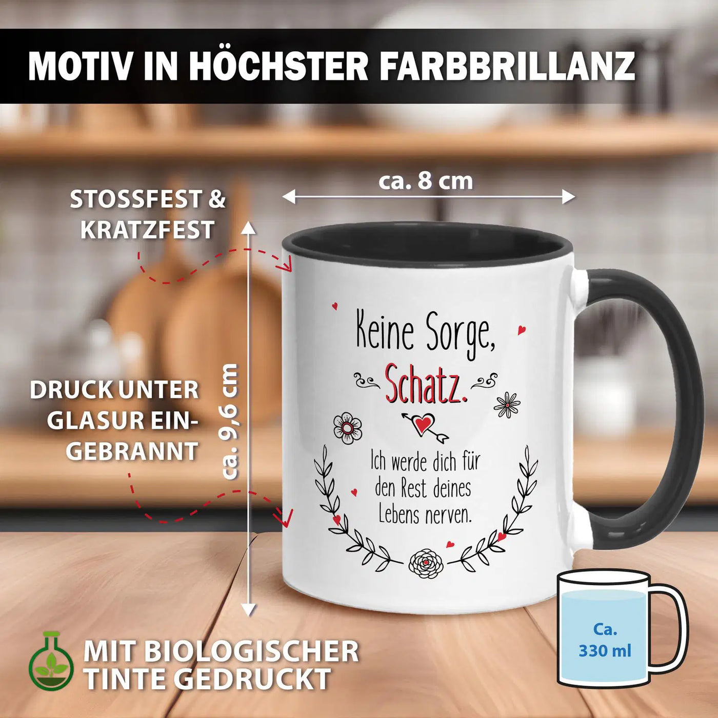 Tasse - Keine Sorge Schatz. Ich werde dich für den Rest deines Lebens nerven.