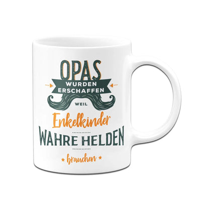 Bild: Tasse - Opas wurden erschaffen weil Enkelkinder wahre Helden brauchen Geschenkidee