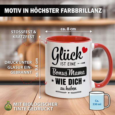 Tasse - Glück ist eine Bonus Mama wie Dich zu haben