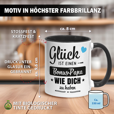 Tasse - Glück ist einen Bonus Papa wie Dich zu haben