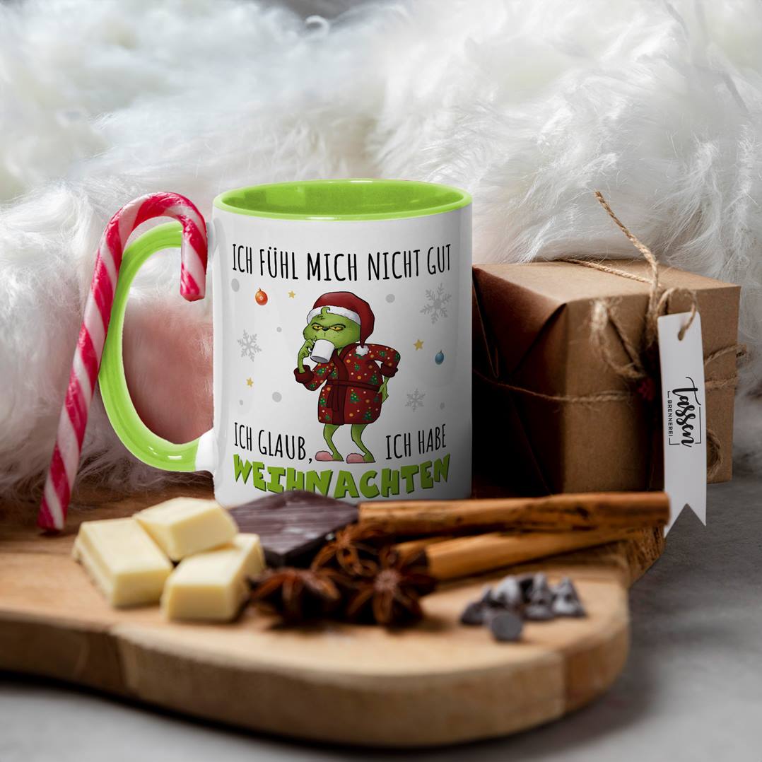 Tasse - Grinch - Ich fühl mich nicht gut. Ich glaub, ich habe Weihnachten
