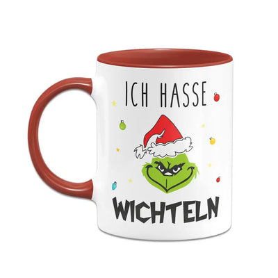 Bild: Tasse - Grinch - Ich hasse Wichteln (Gesicht) Geschenkidee