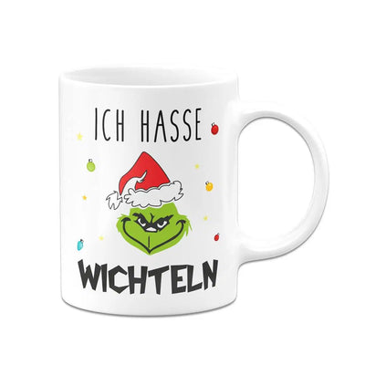 Bild: Tasse - Grinch - Ich hasse Wichteln (Gesicht) Geschenkidee