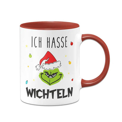 Bild: Tasse - Grinch - Ich hasse Wichteln (Gesicht) Geschenkidee