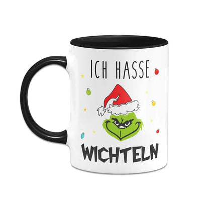 Bild: Tasse - Grinch - Ich hasse Wichteln (Gesicht) Geschenkidee