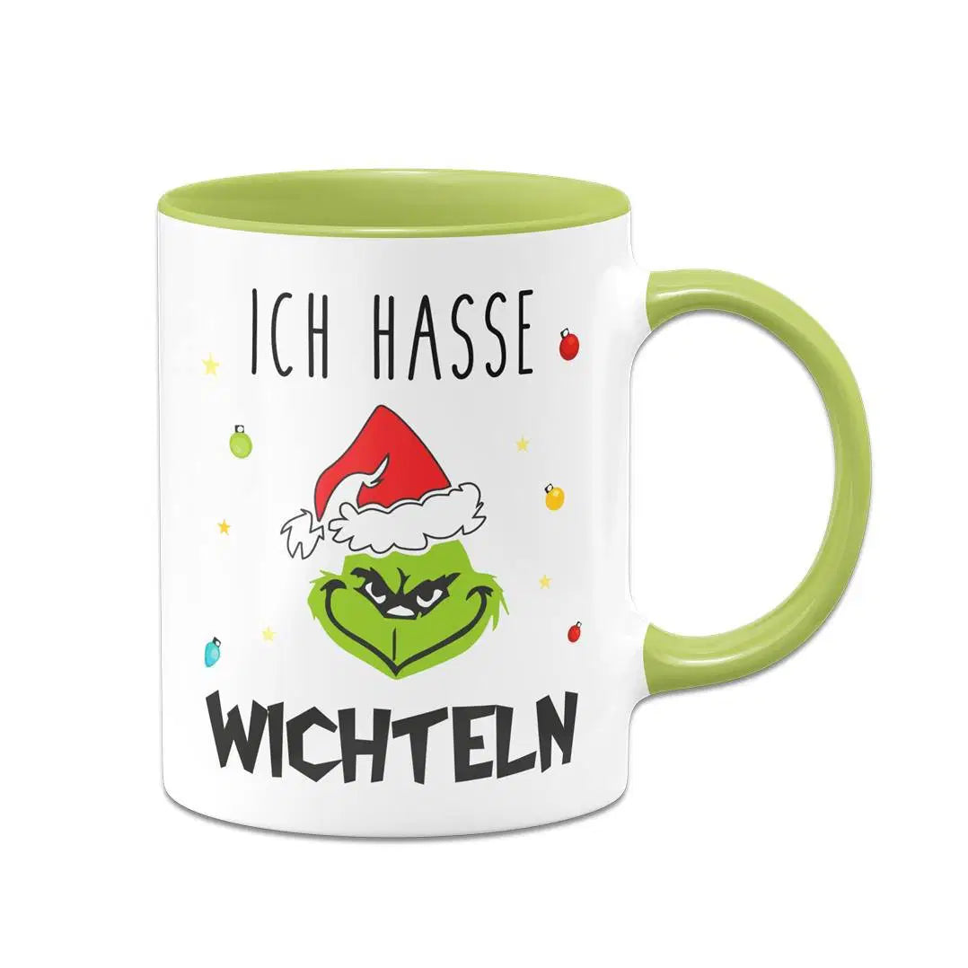 Bild: Tasse - Grinch - Ich hasse Wichteln (Gesicht) Geschenkidee