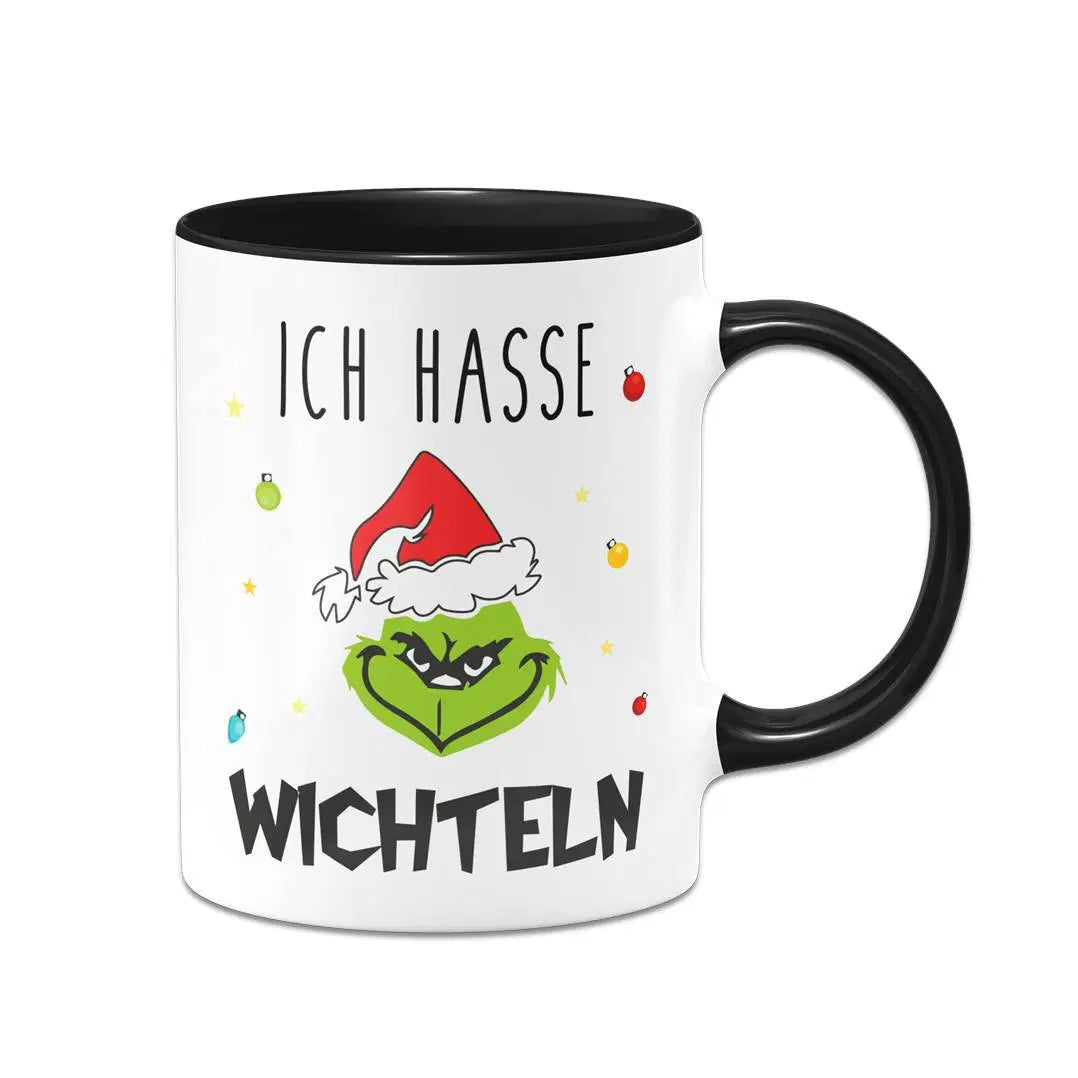 Bild: Tasse - Grinch - Ich hasse Wichteln (Gesicht) Geschenkidee
