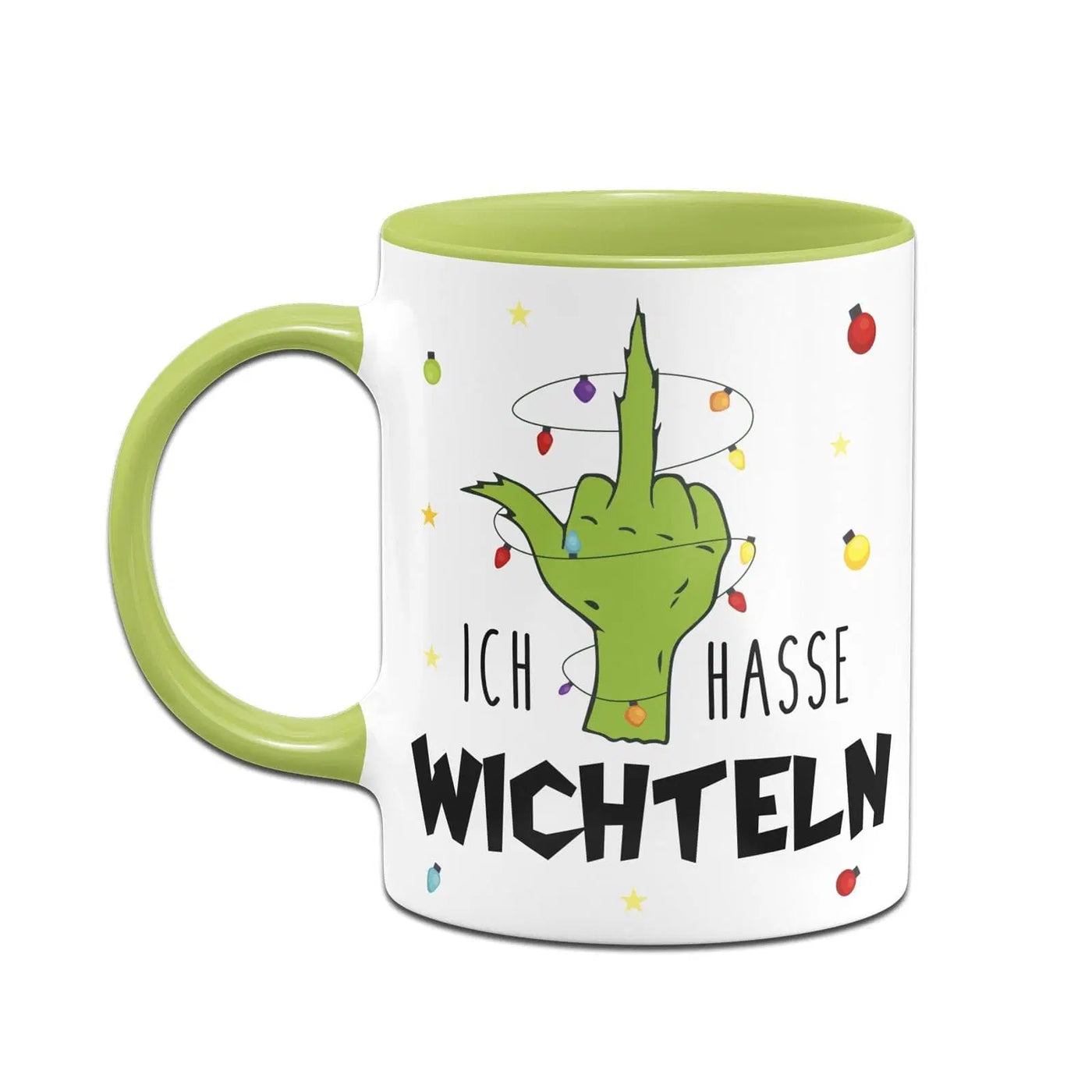 Bild: Tasse - Grinch - Ich hasse Wichteln (Mittelfinger) Geschenkidee