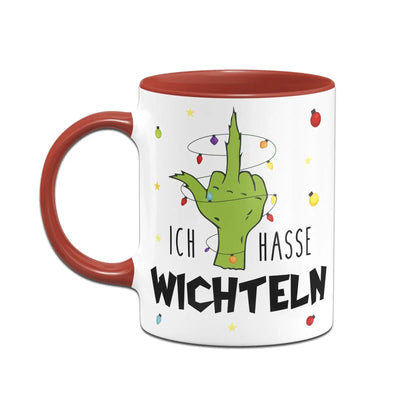 Bild: Tasse - Grinch - Ich hasse Wichteln (Mittelfinger) Geschenkidee