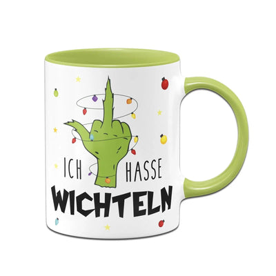 Bild: Tasse - Grinch - Ich hasse Wichteln (Mittelfinger) Geschenkidee