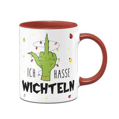 Bild: Tasse - Grinch - Ich hasse Wichteln (Mittelfinger) Geschenkidee
