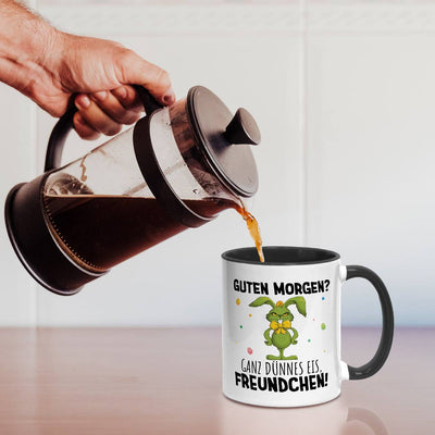 Tasse - Grinch Osterhase - Guten Morgen? Ganz dünnes Eis, Freundchen!