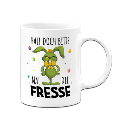 Tasse - Grinch Osterhase - Halt doch bitte mal die Fresse
