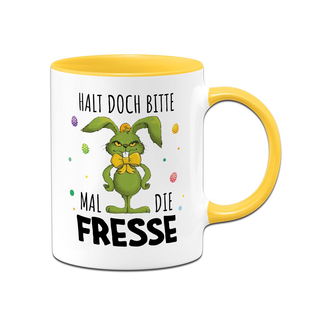 Tasse - Grinch Osterhase - Halt doch bitte mal die Fresse