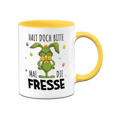 Tasse - Grinch Osterhase - Halt doch bitte mal die Fresse