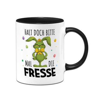 Tasse - Grinch Osterhase - Halt doch bitte mal die Fresse