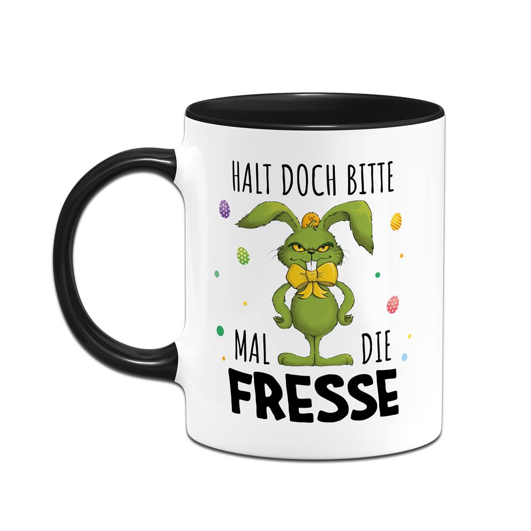 Tasse - Grinch Osterhase - Halt doch bitte mal die Fresse