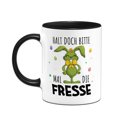 Tasse - Grinch Osterhase - Halt doch bitte mal die Fresse