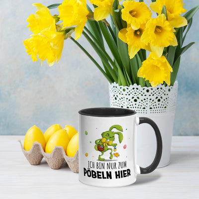 Tasse - Grinch Osterhase - Ich bin nur zum Pöbeln hier